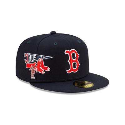 Sapca New Era Boston Red Sox MLB City Patch 59FIFTY Fitted - Albastri